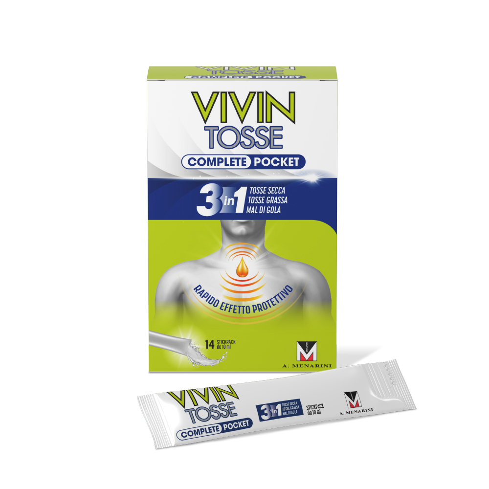 Vivin Tosse Pocket - Per tosse secca e tosse grassa - 14 stick